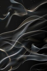 black wavy background. Luxury abstract background