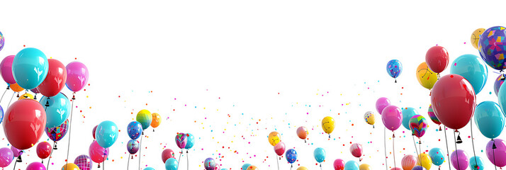 Balloon, panoramic wallpaper bottom border, the bright beauty on happy and joyful occasions