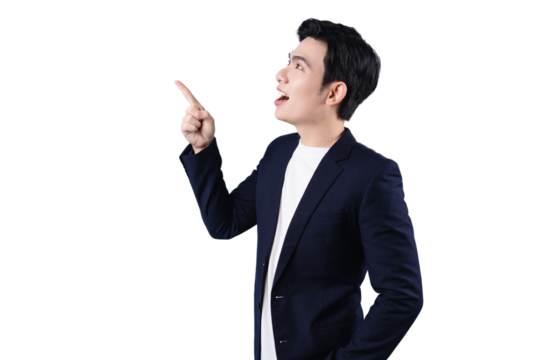 Asian businessman, wearing suit