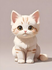 Obraz premium Tabby Cat Ginger Cat Animal Illustration Art