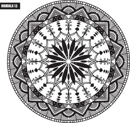 Round mandala on dreamy peach fuzz gradient background. Translucent mesh pattern in the form of a mandala. Mandala with floral patterns. Pastel Yoga template.