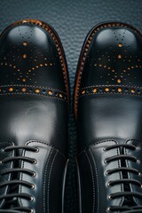 Professional Business Shoes on White Background Generative AI