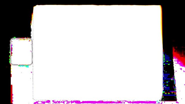 Glitch vintage super 8 mm effect. Old film tape overlay. High quality 4k footage