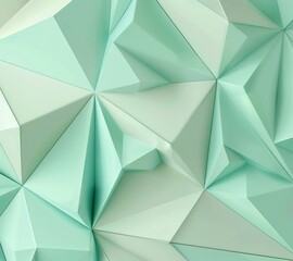 This image features a mint green low polygonal surface creating a modern abstract geometric background