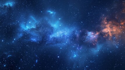 Fototapeta premium A view of night sky with stars. Space background.