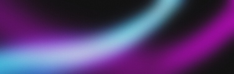 Dark blue purple glowing grainy gradient background black noise texture poster header banner design.Modern horizontal design for mobile app.
