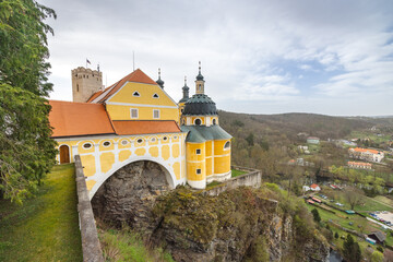 Fototapeta premium Vranov nad Dyji Castle in Znojmo region in South Moravia, Czech Republic, Europe.