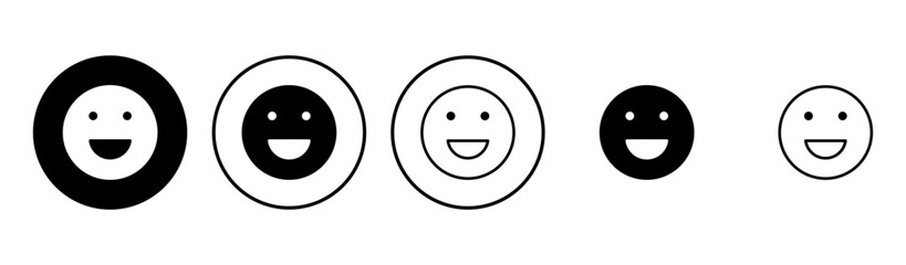 smile icon set. smile emoticon icon. feedback