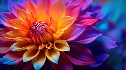 Fototapeta premium Macro close-up photography of a vibrant colored flower