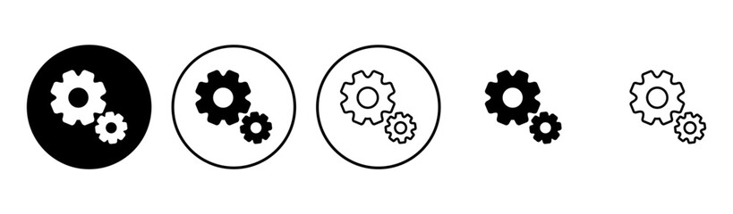 setting Icon set. Cog settings Icon Symbol