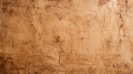 Grunge background with crushed brown paper texture.