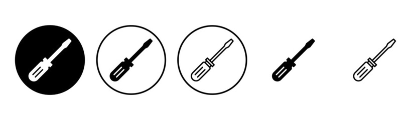 Screwdriver icon set. tools icon vector
