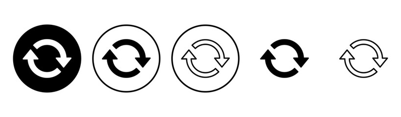 Refresh icon set. Reload icon vector. Update icon.