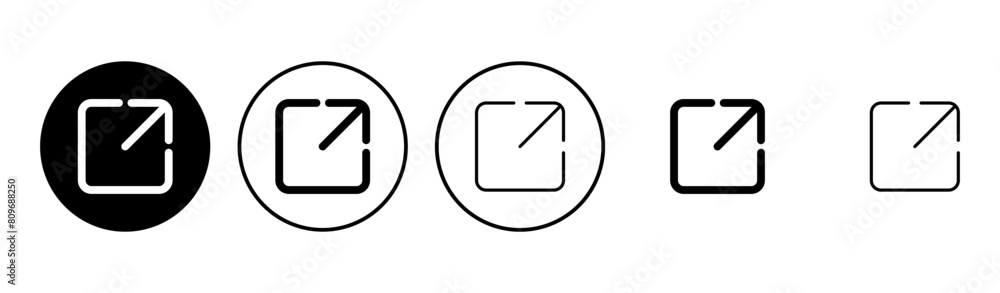 Poster external link icon set. link icon vector. hyperlink symbol