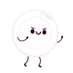 White blood cell character design. White blood cell on white background.