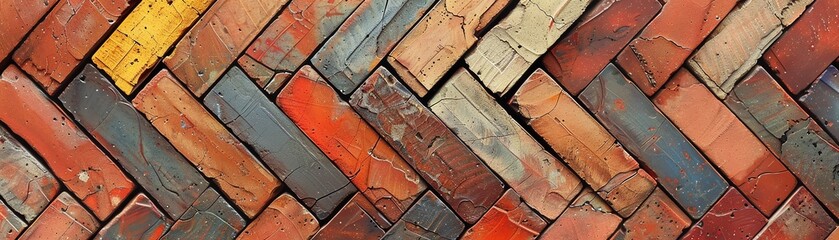 Generate a seamless, high-resolution texture of a brick wall