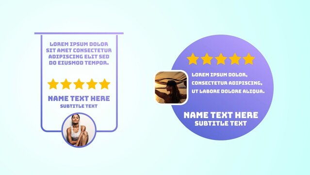 Modern Gradient Testimonial Reviews