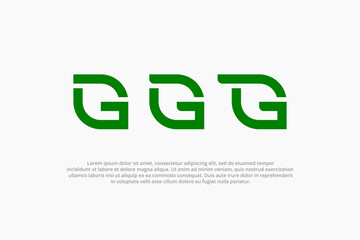 letter g green modern minimal logo
