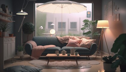 Living room concept modern Interior