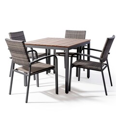 Outdoor dining set gray