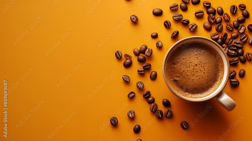 Poster coffee concept with ample space for adding your own design elements