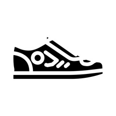 skate shoes streetwear cloth fashion glyph icon vector. skate shoes streetwear cloth fashion sign. isolated symbol illustration
