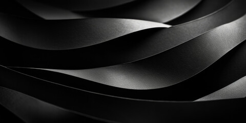 3d Abstract black luxury background. luxurious black line background. Dark black wave.Curved surface with light Digital black wave  textured graphics banner poster background	
