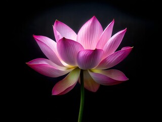 Close-Up of a Pink Lotus Flower