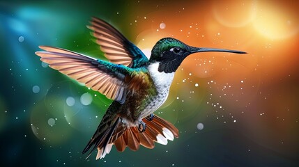 Delicate Hummingbird Illustration