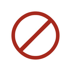 Fototapeta premium Prohibiting Sign Symbol Prohibited