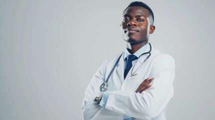 Confident Doctor Posing with Stethoscope