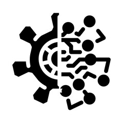 digital transformation tech glyph icon vector. digital transformation tech sign. isolated symbol illustration