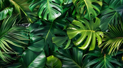 tropical vibes with lush greenery 