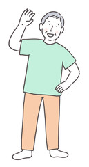 元気なシニア男性