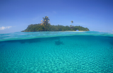 an exotic island in the Caribbean Sea