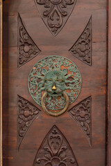 Détail ornemental, lion, sur la porte du palais des recteurs, Dubrovnik