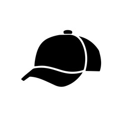 Blank Baseball Cap Mock-Up Vector Outline, Front Back and Side View
