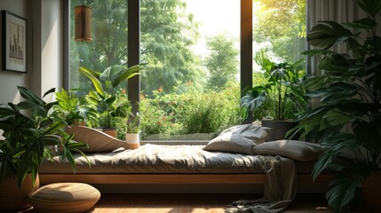 Cozy Indoor Garden Nook with Natural Light