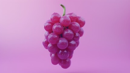 Minimalistic composition of a spinning grape