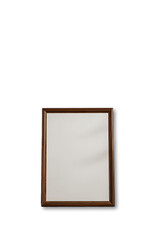Wooden photo Frame Isolated on White Background
