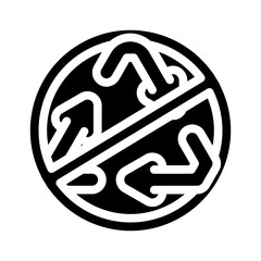 non biodegradable waste sorting glyph icon vector. non biodegradable waste sorting sign. isolated symbol illustration