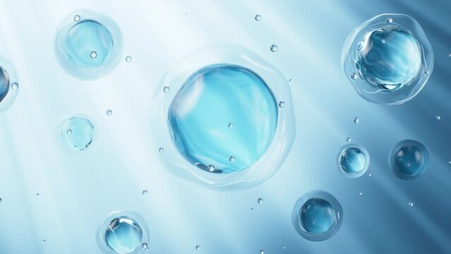 Biological cell background, skincare and biomedical concept, 3d rendering.