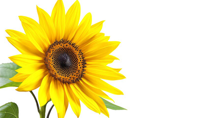 Vibrant Sunflower isolated on a transparent background