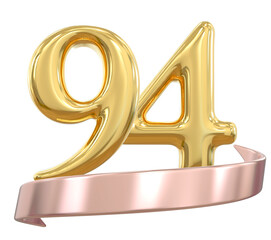 94th Anniversary Gold Number