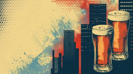 Beer background for graphic design