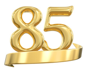 85th Anniversary Gold Number