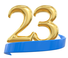 23th Anniversary Gold Number