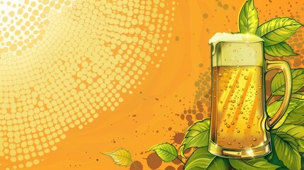 Beer background for graphic design