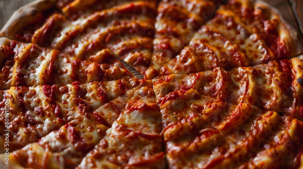 Aufkleber spiraling layout of rotating pizza slices in a spiraling pattern