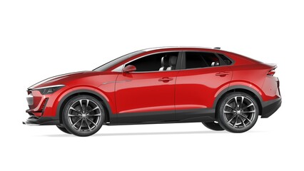 3D rendering of a brand-less generic SUV concept car 
